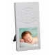 Portarretrato de aluminio con placa color gris
