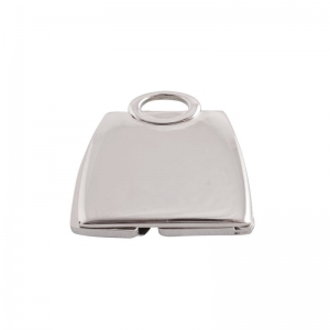 Porta bolsas metálico cromado con forma de bolso