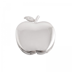 Porta bolsas metálico esmaltado con forma de manzana