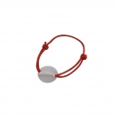 Pulsera de cordón y placa metálica