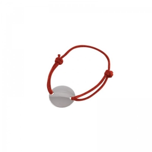 Pulsera de cordón y placa metálica