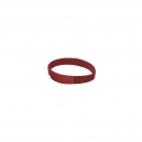 Pulsera de caucho con placa de aluminio color rojo
