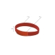 Pulsera de caucho con placa de aluminio color rojo