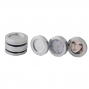 Reloj de aluminio redondo con portarretrato