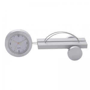 Reloj de aluminio con tarjetero gris