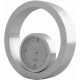 Reloj metálico redondo de aluminio color gris