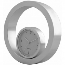 Reloj metálico redondo de aluminio color gris