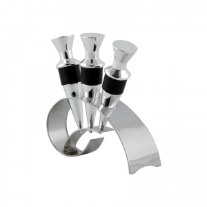 Set de accesorios metálicos para vino