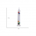 Termómetro de cristal de Galileo con altura de 24 cm