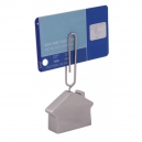 Porta notas de metal cromado en forma de casita