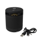 Bocina cilíndrica metálica color negro bluetooth