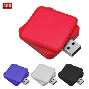 USB con capacidad de 4 GB cuadrada giratoria en diferentes colores