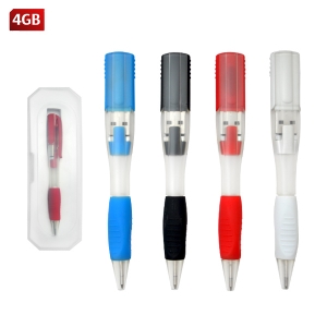 Bolígrafo con USB integrada con cap 4 GB