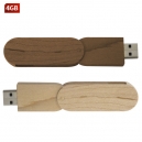 USB giratoria de madera con cap 4GB y 8GB