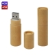USB en forma de cilindro ecológica de cartón reciclado con cap  4GB y 8GB