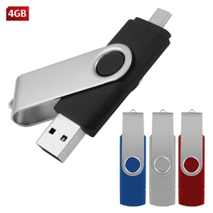 USB giratoria con entrada para celular cap 4GB