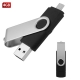 USB giratoria con entrada para celular cap 4GB