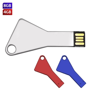 USB en forma de llave triangular cap 4GB y 8GB en diferentes colores