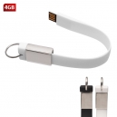 USB llavero de silicón con placa metálica cap 4 GB