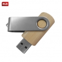 USB clásica giratoria de madera cap 4GB y 8GB