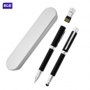 Bolígrafo 3 en uno: USB Stylus con cap 8GB incluye estuche