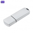 USB metálica con tapa color plata cap 2GB y 8GB