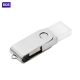 USB giratoria de cristal con acabados metálicos cap 8GB