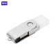 USB giratoria de cristal con acabados metálicos cap 8GB