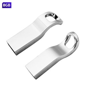 USB metálica de forma curva con cap 8GB
