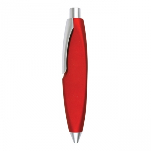 Pluma curva con detalles en color plata