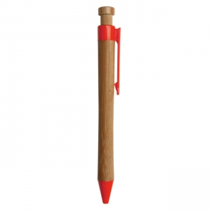 Bolígrafo ecológico de bamboo con detalles en varios colores