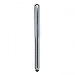 Bolígrafo de aluminio color plata con tapa