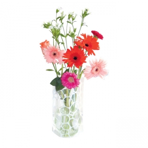 Florero de plástico en 4 colores diferentes