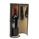 Estuche de piel para vinos en cilindro color café
