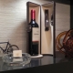 Estuche de piel para vinos en cilindro color café