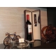 Estuche de piel para vinos en cilindro color café