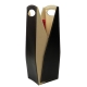 Estuche de piel para vinos triangular color café
