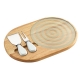 Tabla de madera y cristal para quesos