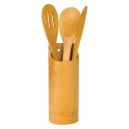 Juego de cucharas con vaso de bamboo Spoon Set