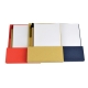 Set de porta hojas y bolígrafo de cartón en varios colores