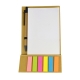 Set de porta hojas y bolígrafo de cartón en varios colores