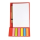 Set de porta hojas y bolígrafo de cartón en varios colores