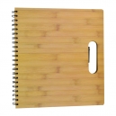 Libreta porta documentos de cartón reciclado y capa laminada de bamboo