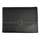 Porta Ipad Calgary en curpiel color negro con broche