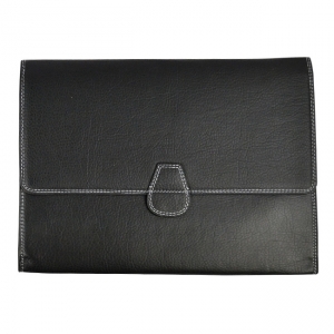 Porta Ipad Calgary en curpiel color negro con broche