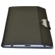 Porta Ipad Damasco en tela y curpiel color negro
