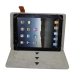 Porta Ipad Dubái color gris en tela y curpiel