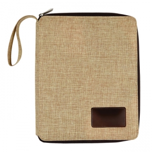 Porta Ipad Kazán de polyester con acabado en yute