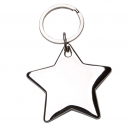 Llavero estrella de metal en color dorado y plata