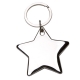 Llavero estrella de metal en color dorado y plata